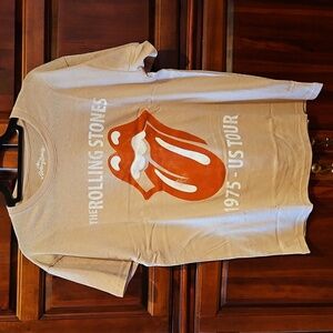 The Rolling Stones Short Sleeve Beige Retro Graphic T-Shirt, L, NWOT